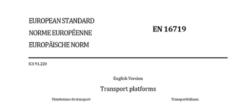 Nueva norma europea sobre plataformas de transporte