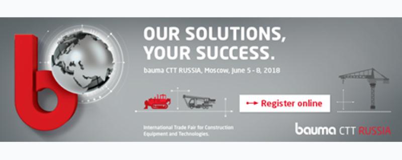 Regístrese ahora en Bauma CTT RUSSIA 2018