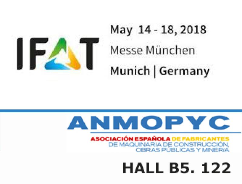 ANMOPYC en IFAT 2018, Múnich del 14 al 18 de Mayo.