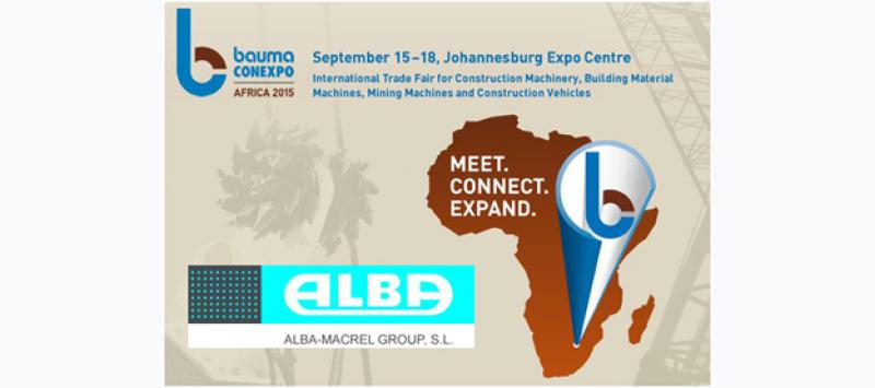 ALBA-MACREL GROUP. S.L. participará en Bauma Conexpo África 2015