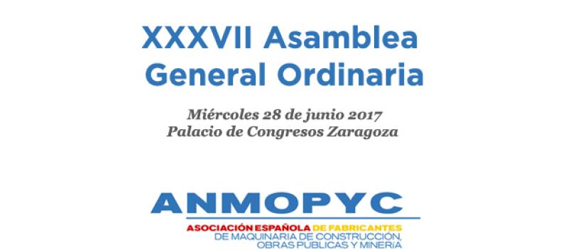 ANMOPYC CELEBRARÁ SU 37ª ASAMBLEA GENERAL