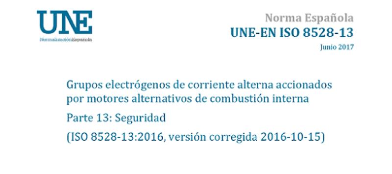 Nueva norma sobre grupos electrógenos