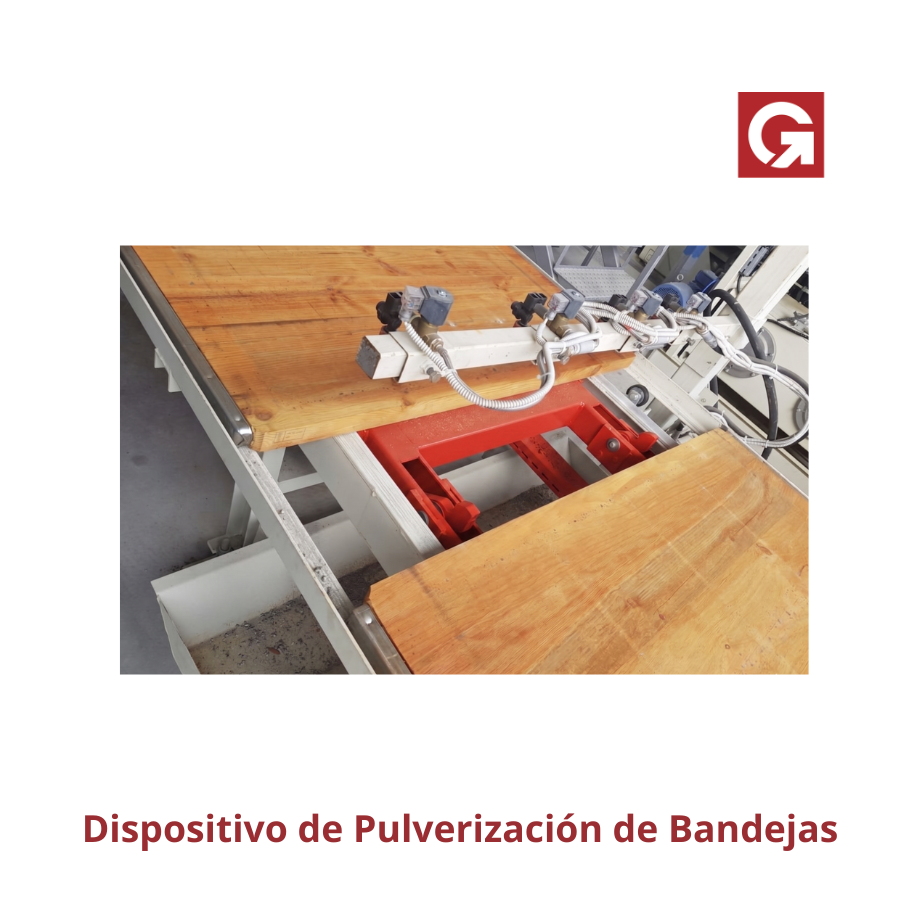 Dispositivo de pulverización de bandejas